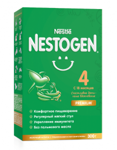 Nestogen 4 молочко с пребиотиками и лактобактериями с 18 месяцев, 300г